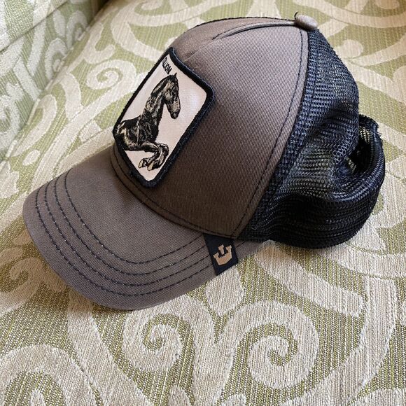 Goorin Hat Men Snap Back Stallion Farm Bros Horse Trucker Mesh FLAW - Picture 8 of 9